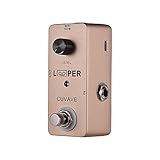  Lepeuxi Mini Gitarren Loop Looper Pedal Max. 5 Minuten Aufnahmezeit Unbegrenzte Overdubs Full Metal Shell