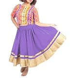 Meek Mercery Damen tragen Bollywood Tanzröcke Chiffon Bauchtanz Rock Tanzkleidung C37, Mittellila, Einheitsgröße