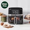 Freidora de aire Cuisinart, canasta de 4.5 cuartos con 4 funciones de cocción: freír al aire, asar, hornear y mantener caliente, 4 ajustes preestablecidos, piezas aptas para lavavajillas, AIR-160NAS, acero inoxidable y negro 4
