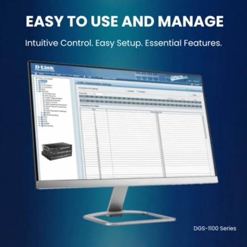 Image of D-Link 24-Port Gigabit Smart Managed PoE+ Switch | 12 PoE+ Ports (100W) |L2|VLANs|Cable Diagnostics | Web Managed | Desktop or Rackmount | Fanless | NDAA Compliant | Lifetime Warranty (DGS-1100-24PV2)