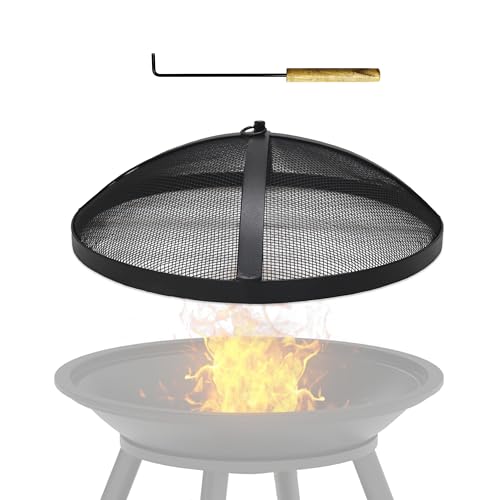 Febtech - Fire Pit Spark Screen for Solo Stove Bonfire Accessories - 18-Inch Size, Stainless Steel Fire Pit Spark Screen Protector for Solo Stove Bonfire Spark Screen with Shield Removal Tool
