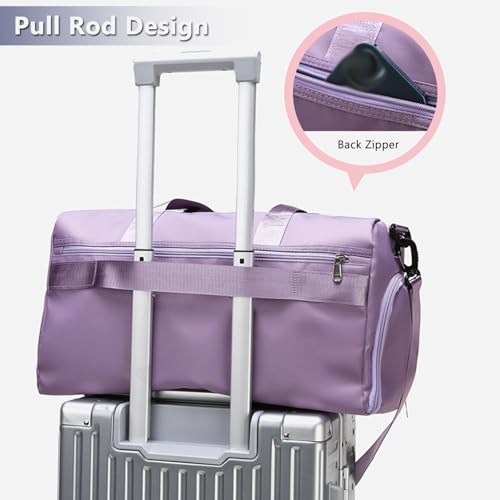 Weekender Bags for Women, Duffel Bag, Carry on Bag for Travel, Men Gym Bag, Garment Bag for Travel, Garment Bag for Workout, Business & Overnight Trips(Purple)2