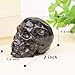 QLRSUXN 2 Inch Flame Yooperlite Stone Crystal Skulls Decor,Human Skull Sculpture Statues Healing Crystal Decor,Halloween Skull Figurines,Home Office Decoration Christmas Meditation Gifts for Men Women