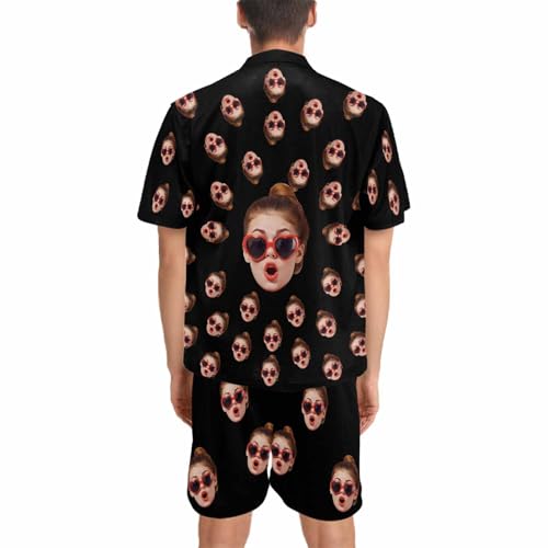 Artsadd Personalized Couple Pajamas Custom Funny pajama set 2 piece for men women Customized Short Pajamas pjs set Xmas gifts3