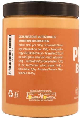 Grocer Planet - Erdnussbutter (1Kg) | Smooth Peanut Butter | Ohne Zugesetzten Zucker | 100% Erdnüsse | Natürlich | Ohne Palmöl | Glutenfrei | Laktosefrei