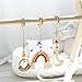 Produktbild let's make Baby Montessori Holzspielgymnastikspielzeug 3 Set Bio Umwelt Regenbogen Anhänger Sensorisches Kinderspielzeug (Neutrale Farbe 0-12 Monate)