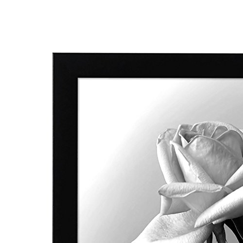 Americanflat 12X18 Poster Frame, Black & 12X16 Black Picture Frame | Displays 8X12 Photos With Mat And 12X16 Photos Without Mat. Shatter-Resistant Glass. Hanging Hardware Included! #TOP2