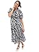 Motherhood Maternity Women's Maxi Maternity Dress for Causal, Photoshoot, or Baby Shower, White Ditsy, Medium