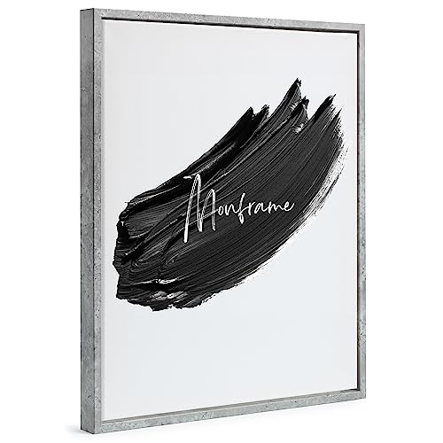 Monframe Schattenfugenrahmen - 60x80 cm - Beton - für Leinwandbilder auf Keilrahmen - Leerrahmen ohne Glas und Rückwand