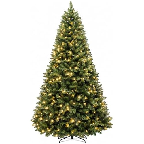Hykolity 7 ft Prelit Artificial Christmas Tree with 300 Warm White LEDs