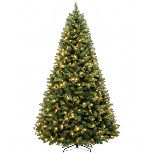 Hykolity 7 ft Prelit Artificial Christmas Tree with 300 Warm White LEDs