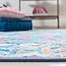 SAFAVIEH Riviera Collection Area Rug - 8' x 10', Light Blue & Pink, Floral Design, Non-Shedding Machine Washable & Slip Resistant Ideal for High Traffic Areas in Living Room, Bedroom (RIV117J)