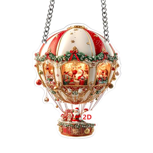 Weihnachtsdekoration Für Innen,Festlicher Hängeschmuck Weihnachtsdeko | 2D Acryl Bruchsicherer Weihnachtsmann Deko Für Innen Außen Wohnzimmer Esszimmer Küche Flur Treppe Garten