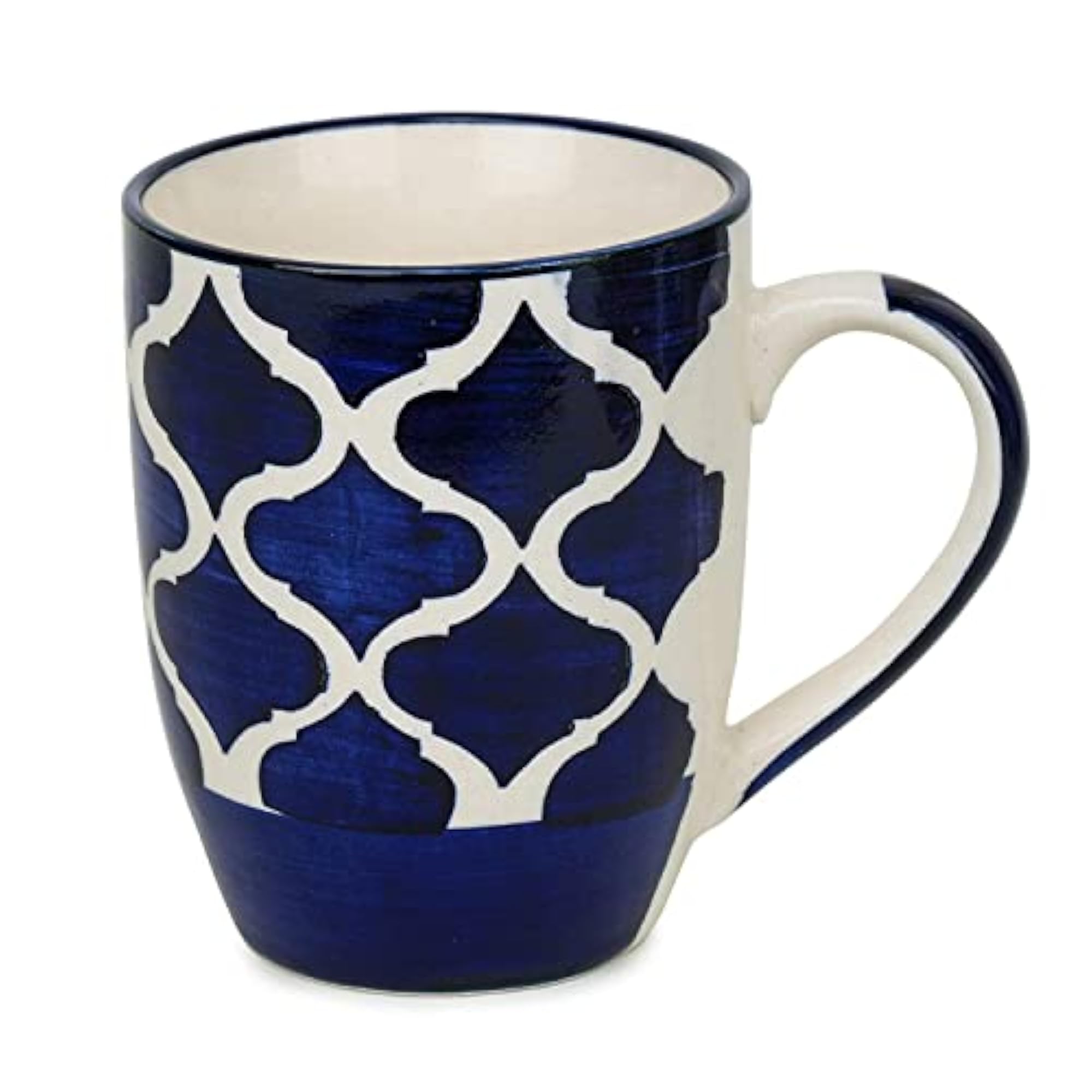 Ceramic Serving Blue and White Moroccan Coffee Mug