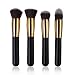 Leegoal 4 Pieces Pro Foundation Makeup Tools Cosmetic Brush Blending Face Eye Brush Kit Sets,Gold