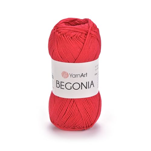 Image of YarnArt Begonia 100% Cotton, Pure Premium Soft Cotton for Knitting Crochet and Amigurumi, shiny colors 1.76 Oz (50g) / 185 Yrds (169m) (6328)