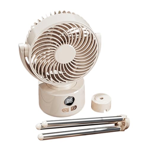 Generisch Ventilador para tienda de campaña, ventilador de pie con batería, plegable con flujo de aire de enfriamiento para tienda de campaña