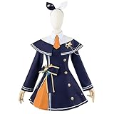 CGCOSS Project Sekai Cosplay full women's costume animation Kagamine Rin (Female, Large), Blue