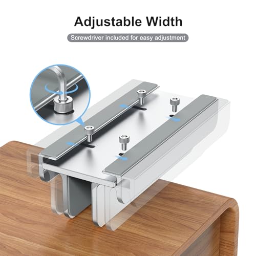 MOKURU Vertical Laptop Stand, Aluminum Laptop Holder, Adjustable 3-in-1 Design, Compatible with MacBook, MacBook Pro/Air, Dell, HP, Lenovo, Up to 17.3 inches (Silver) - Thumbnail 4