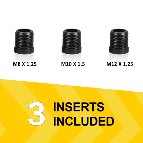 muge racing 80mm/3.15\" Car Shift Knob, Aluminum Weighted Automotive Gear Shift Manual knobs Lever with 3 Threaded Adapters M8 M10 M12 x 1.25, Universal for Vehicle (Black) - Thumbnail 4