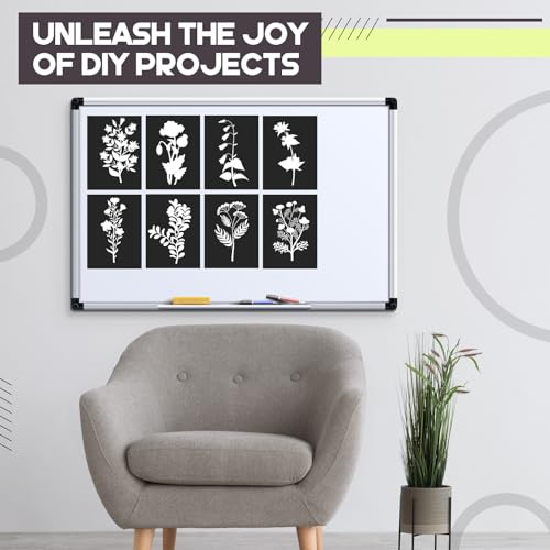 Image of 50 Pcs Non Adhesive Magnetic Sheet 5 x 7 Inch for Die Storage Flexible Magnetic Sheets Plain Sheet for Arts and Crafts Scrapbooking DIY Photography, Easy to Cut and Organize
