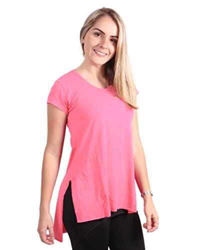 Blusa Sobre Legging Ju Fitness Viscolycra Tapa Bumbum Lisa Feminina Academia Esporte (Rosa Claro, M)
