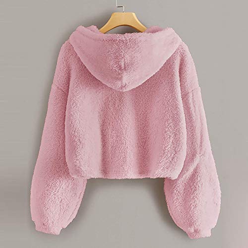 Kids Girl's Fuzzy Hoodies Warm Loose Button Down Pullover 𝐒𝐡erpa Jacket Top Fall Winter Warm Button Down3