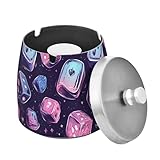 Facile à nettoyer : le cendrier avec couvercle pour cigarettes a une colonne amovible intégrée, ce qui est pratique pour tenir et éteindre les cigarettes. Cette colonne peut également être facilement démontée si vous souhaitez la nettoyer. Après le nettoyage, veuillez essuyer les taches d'eau avec une serviette.