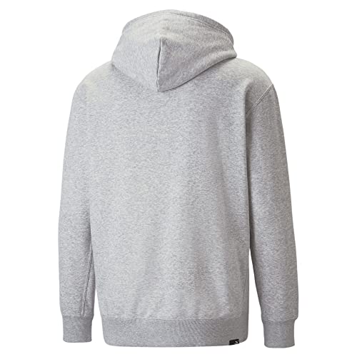 PUMA PUMA Men's Brand Love Fleece Hoodie, Light Gray Heather, XX-Large