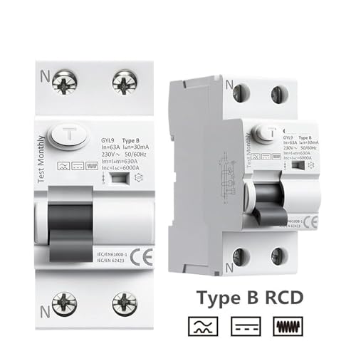 Disjoncteur différentiel Type B 2P 63A 30mA pour protection DC