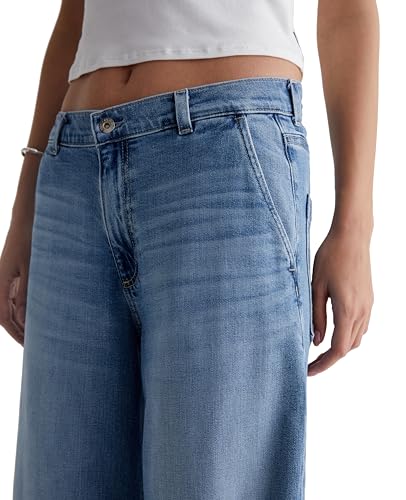 AG Women's Stella Mid Rise Wide Leg Palazzo Jean3