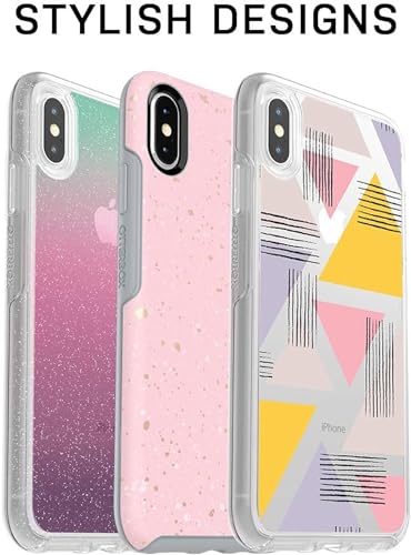 Coque iPhone X XS OtterBox Symmetry rigide violette avec tissu microfibre
