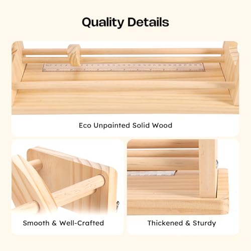 𝐂𝐫𝐚𝐟𝐢𝐭 Ribbon Storage Rack, 4-Tier Ribbon Organizer Spool Holder Dispenser, Display Sewing Thread Mesh Ribbon Wreath Washi Tape for Craft Room Shops Boutiques Florist Gift Wrapping