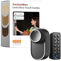 Smart Lock Ultra with Keypad,Fingerprint Door Lock, App Remote Control, Built-in WiFi Keypad Deadbolt, Auto Unlock, Waterproof&Easy Install, Supports Alexa and Google