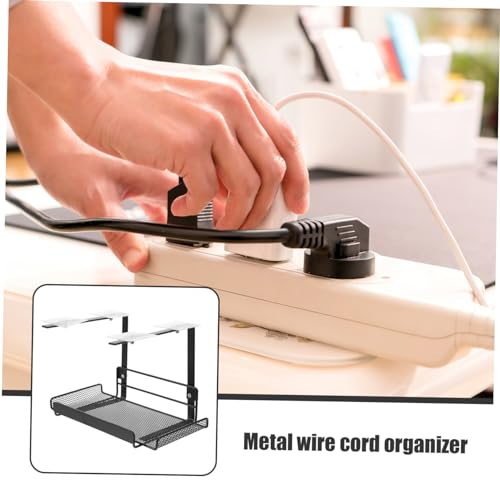 MAGICLULU Organizador de Cables Bajo Escritorio con Bandeja Porta Cables con Tornillo para Montaje Estable, Estante para Cables para Oficina, Regletas y Cargadores miniatura 5