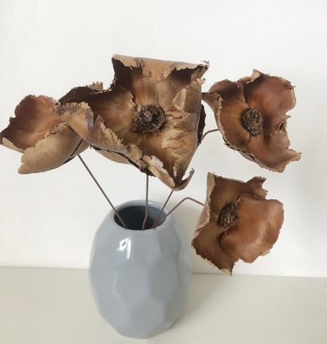 Flores Secas de Coco Boho, 4 Tallos para Decoración miniatura 1
