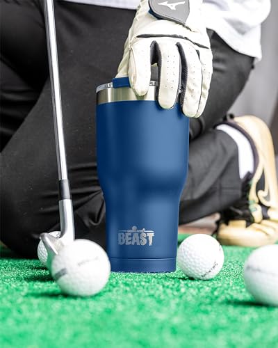 Image of Beast 30 oz. Royal Blue Tumbler Stainless Steel Vacuum Insulated Rambler Coffee Cup Double Wall (30 oz, Royal Blue)