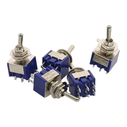 Mini interruptor 3 posiciones DPDT para restaurar equipos de audio y modelismo pack de 5