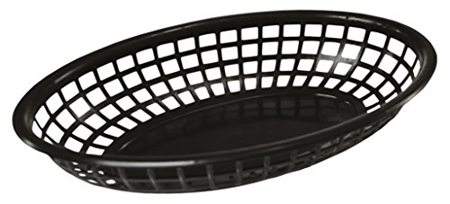 Garcia de Pou 12 Einheit Korb oval Box, Polypropylen, Schwarz, 24 x 15 x 4,5 cm Cover