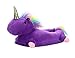 Minetom Adulti Calde Pantofole di Peluche a Disegno Unicorno Viola Taglia Unica (EU36 EU41)