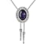 Purple Crystal Bolo Tie