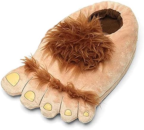 Ibeauti Men's Big Feet Furry Monster Adventure Slippers, Comfortable Novelty Warm Winter Hobbit Feet Slippers for Adults ( Men: US 11 )