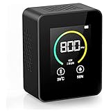 Seguridad en el hogar: el kit de prueba de calidad de aire interior garantiza la seguridad en el hogar a través del monitoreo de gas de dióxido de carbono.La función estándar de reloj digital / calendario también se usa para medir la temperatura y la humedad.Para hogar, oficina, escuela y aplicaciones comerciales.