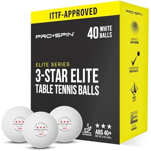PRO-SPIN Ping Pong Balls – 3-Star ITTF-Approved Premium Table Tennis Balls | High-Performance 40+ ABS Professional Quality for Indoor & Outdoor Games