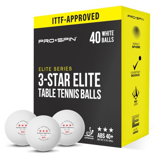Image of PRO-SPIN Ping Pong Balls - 3-Star ITTF-Approved Premium Table Tennis Balls | High-Performance 40+ ABS Professional Quality for Indoor & Outdoor Games (Pack of 40)