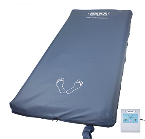 Obbomed MA-6200 5” /13cm Medical Low Air Loss Alternating Mattress Replacement System, with Alarm, Pump System to Prevent Bedsore, Pressure Ulcers – Fits Standard Beds (Size 78” X 35”/ 200 X 90 cm)