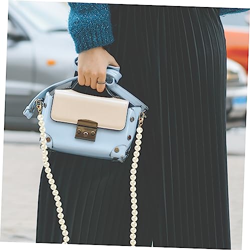 Sewroro Bolsa Feminina Com Corrente De Pérola 2 Peças Bolsa Crossbody De Pérola Substituição De Corr