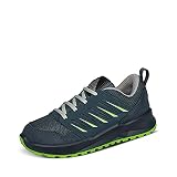 LOWA 640128 Vento JUNIOR Kinder Outdoorschuh Textil flexibel Schnellschnürung, Groesse 33, graublau/neongrün