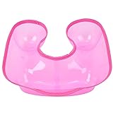 Aumotop Contenedor para Permanente del Cabello, Bandeja Ergonómica para Teñir el Cabello, Salón, Herramienta de Peinado, Negro, 12,2x12,6 Pulgadas (Rosa roja)