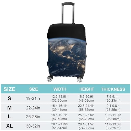 Earth from The Outer Space Luggage Cover Elastic Suitcase Protector Case Anti-Scratch Washable Baggage Covers Protector For Traveling, Aircraft Consignment XL2